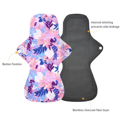 Bamboo Charcoal Reusable Sanitary Pads For Heavy Flow Menstrual Pads Washable