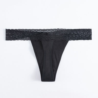 Leak Proof Reusable Period Panties Thong Underwear Breathable Cotton Sexy Lace Design