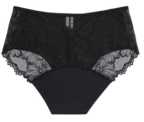 Lace Reusable Period Panties Underwear Plus Size Sexy See Through Washable Menstrual Panties