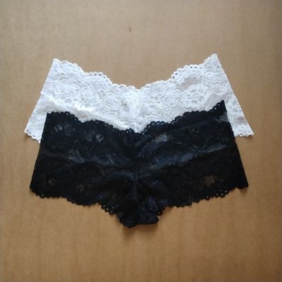 Ladies Sexy Bodysuit Lingerie Plus Size Lace Brief Panties Boxer Middle Waist Floral Hipster