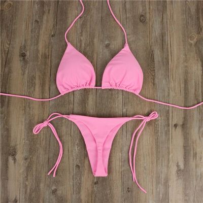Garter Sexy Lingerie Bra Set With Push Up Bra Swimwear Bikini String Bathing For Fat Women