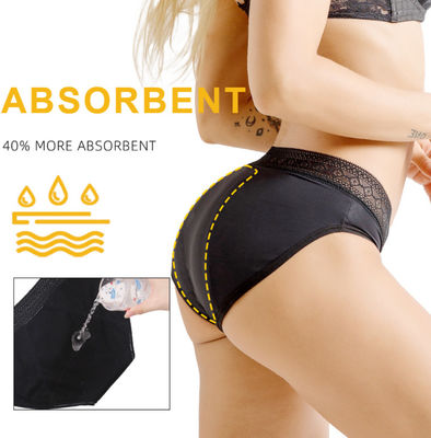 Lace Plus Size Menstrual Panties For Heavy Flow Underwear Sexy 4 Layers Girls
