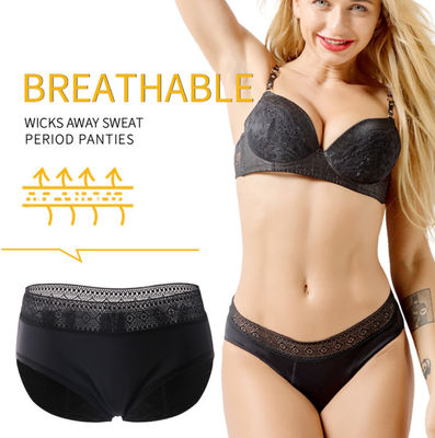 Lace Plus Size Menstrual Panties For Heavy Flow Underwear Sexy 4 Layers Girls