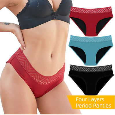Washable Period Panties For Heavy Flow Plus Size 4xl 4 Layer Leak Proof Menstrual Underwear