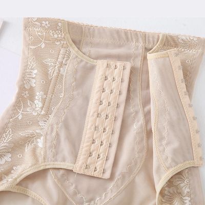 High Rise Tummy Control Underwear Thong Shaping Cotton Crotch See Through Mesh Breathable Briefs