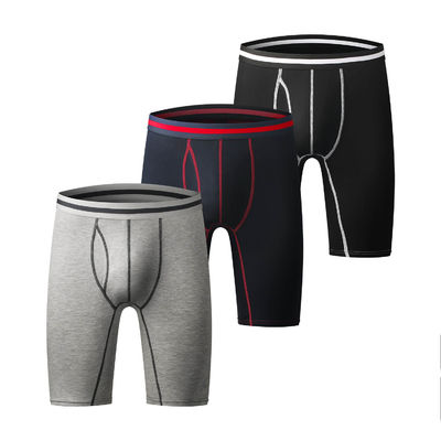 Athletic Fitness Sportswear Mens Boxer Briefs Underwear Long Leg Compression Running