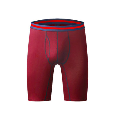 Athletic Fitness Sportswear Mens Boxer Briefs Underwear Long Leg Compression Running