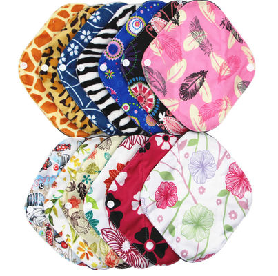 Reusable Bamboo Period Pads Washable Cloth Sanitary Pantyliner Absorbency Charcoal