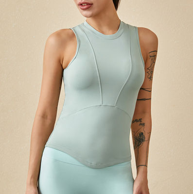 Athletic Fitness Sportswear Womens Yoga Tank Tops Crop Hollow Out Mesh Shirts Vest Summer