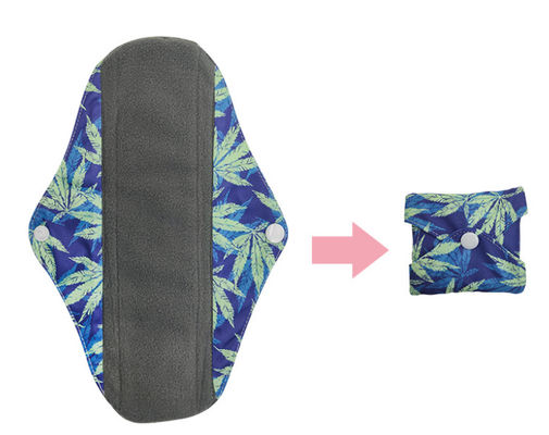 Bamboo Charcoal Reusable Menstrual Cloth Pads Sanitary Washable Cloth Absorbency