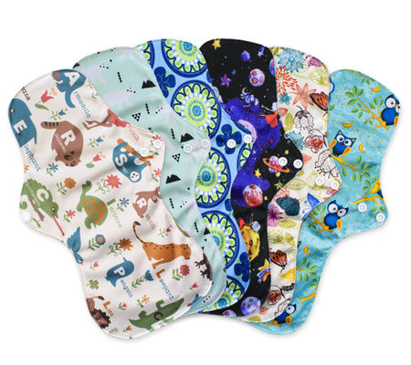 Cloth Reusable Sanitary Pads Black Feminine Bamboo Period Pads Breathable