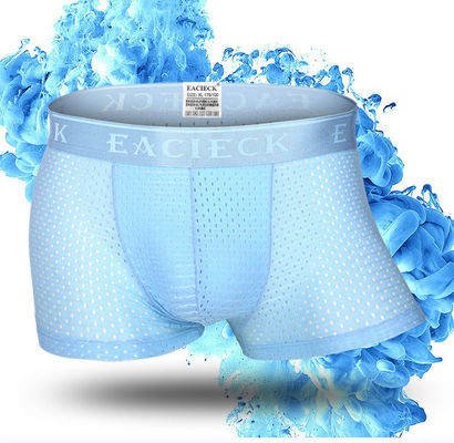 3xl Classic Mens Boxer Shorts Plus Size Mid Waisted Ultra Thin Ice Fiber Mesh Underwear Panties