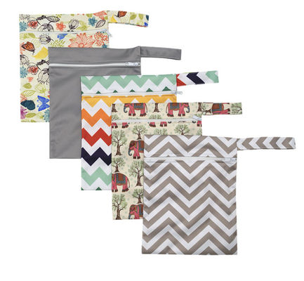 20x25cm Organic Cotton Reusable Sanitary Pads Diaper Menstrual Bag Portable Mommy Bag Zipper