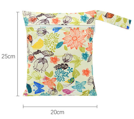 20x25cm Organic Cotton Reusable Sanitary Pads Diaper Menstrual Bag Portable Mommy Bag Zipper