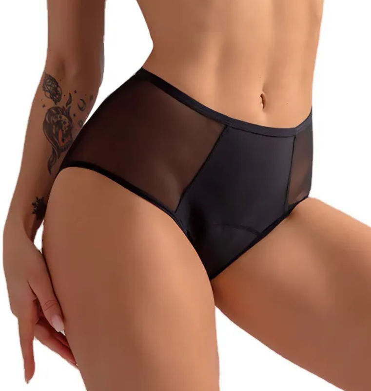 4 Layers Period Panties Underwear Heavy Flow Sanitary Panty Plus Size Leak Proof