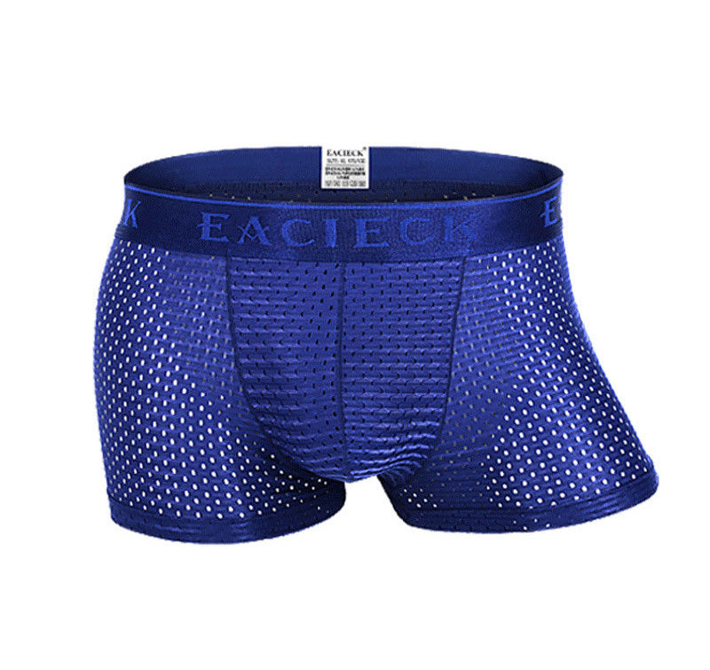 3xl Classic Mens Boxer Shorts Plus Size Mid Waisted Ultra Thin Ice Fiber Mesh Underwear Panties